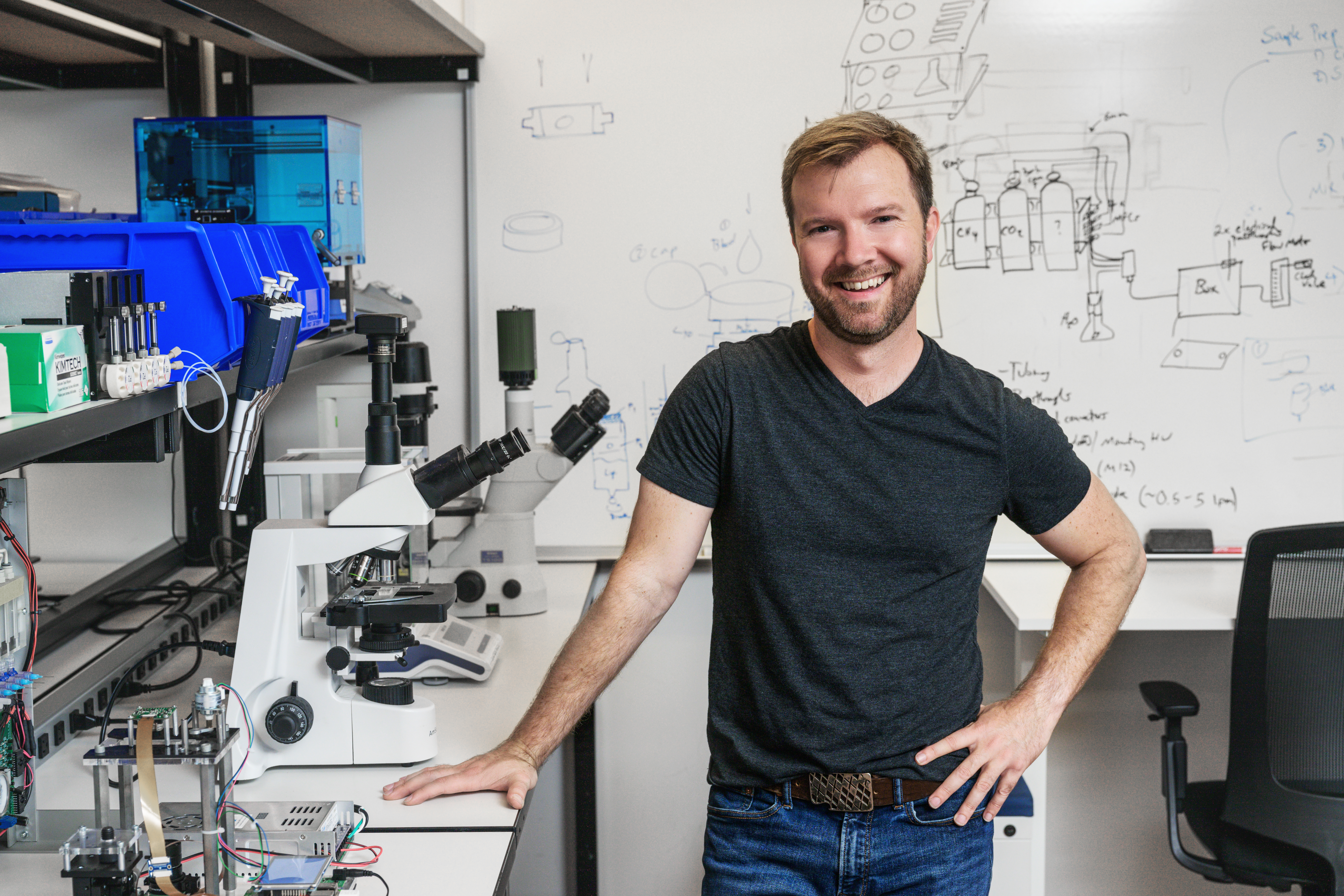 Frankie Myers in the lab